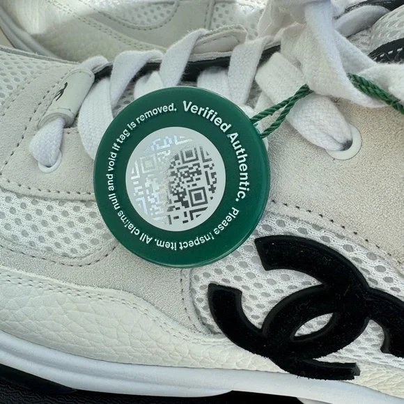 Chanel White and Black Sneakers - Picture 4 of 10